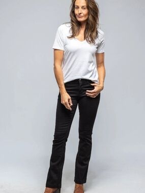 MAC Women's Black Flatted fit Boot Cut Jeans